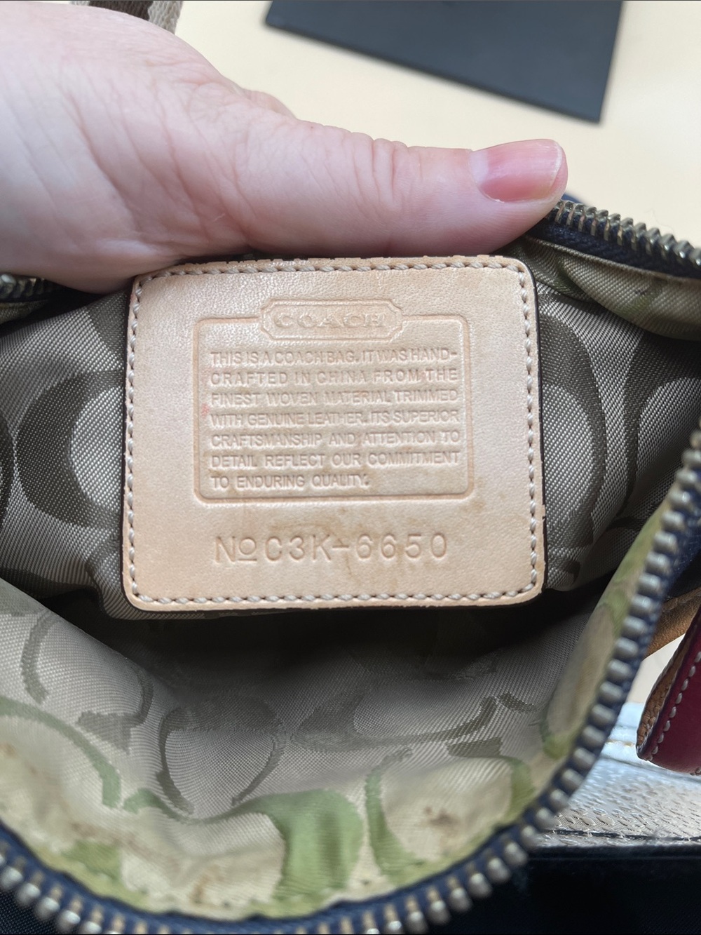 Coach Denim Crossbody with Floral Boot and Patch Accents Rare - Picture 4 of 6